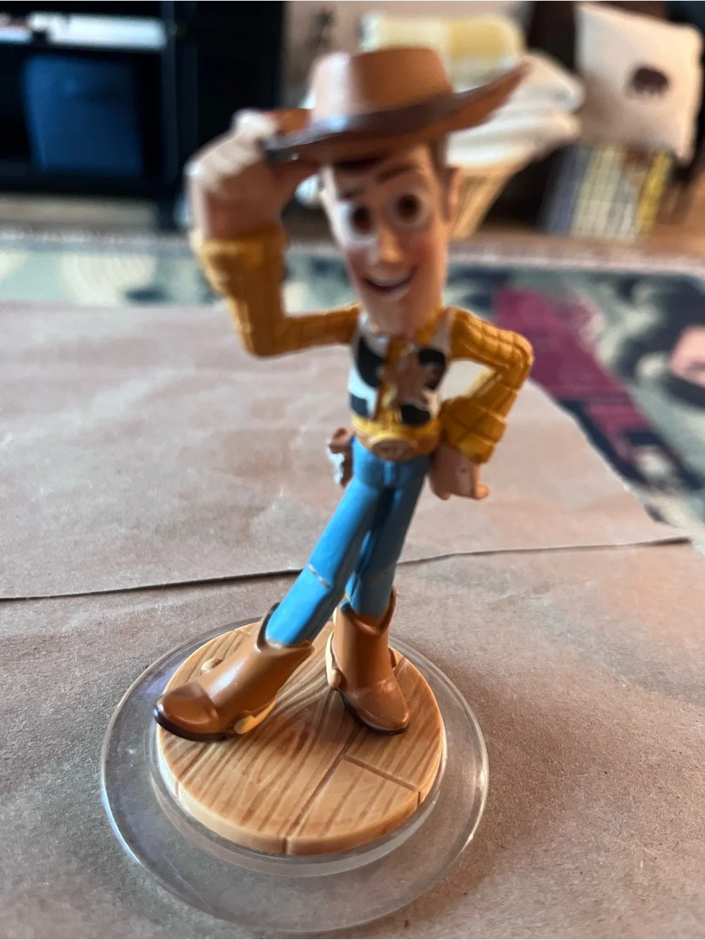 Disney Woody Cowboy Figure - Brown Hat & Boots, Blue Pants